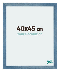 Mura MDF Photo Frame 40x45cm Bright Blue Swept Front Size | Yourdecoration.com