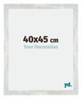 Mura MDF Photo Frame 40x45cm Silver Glossy Vintage Front Size | Yourdecoration.com