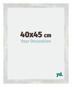 Mura MDF Photo Frame 40x45cm Silver Glossy Vintage Front Size | Yourdecoration.com