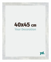 Mura MDF Photo Frame 40x45cm Silver Glossy Vintage Front Size | Yourdecoration.com