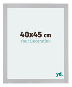 Mura MDF Photo Frame 40x45cm Silver Matte Front Size | Yourdecoration.com