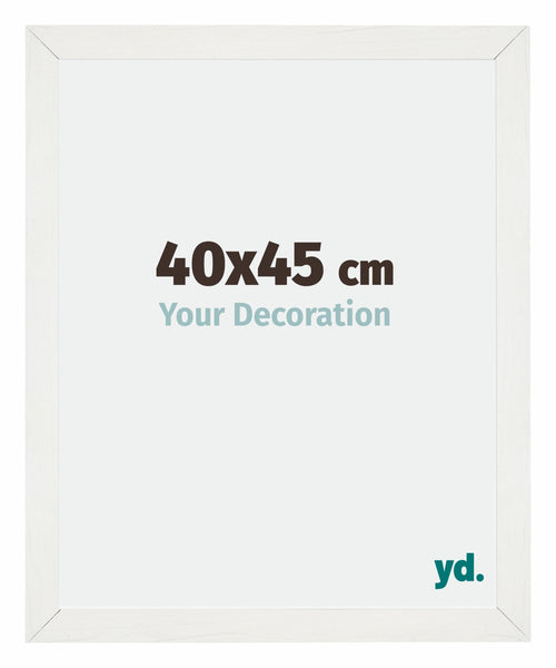 Mura MDF Photo Frame 40x45cm White Wiped Front Size | Yourdecoration.com