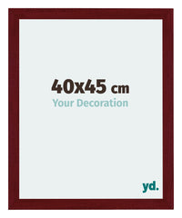 Mura MDF Photo Frame 40x45cm Winered Wiped Front Size | Yourdecoration.com