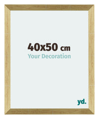 Mura MDF Photo Frame 40x50cm Gold Shiny Front Size | Yourdecoration.com