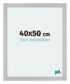 Mura MDF Photo Frame 40x50cm Silver Matte Front Size | Yourdecoration.com