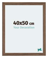 Mura MDF Photo Frame 40x50cm Walnut Dark Front Size | Yourdecoration.com