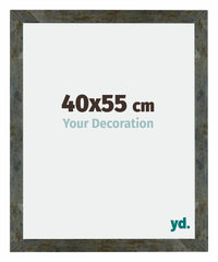 Mura MDF Photo Frame 40x55cm Blue Gold Melange Front Size | Yourdecoration.com