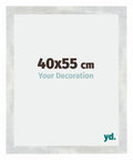 Mura MDF Photo Frame 40x55cm Silver Glossy Vintage Front Size | Yourdecoration.com