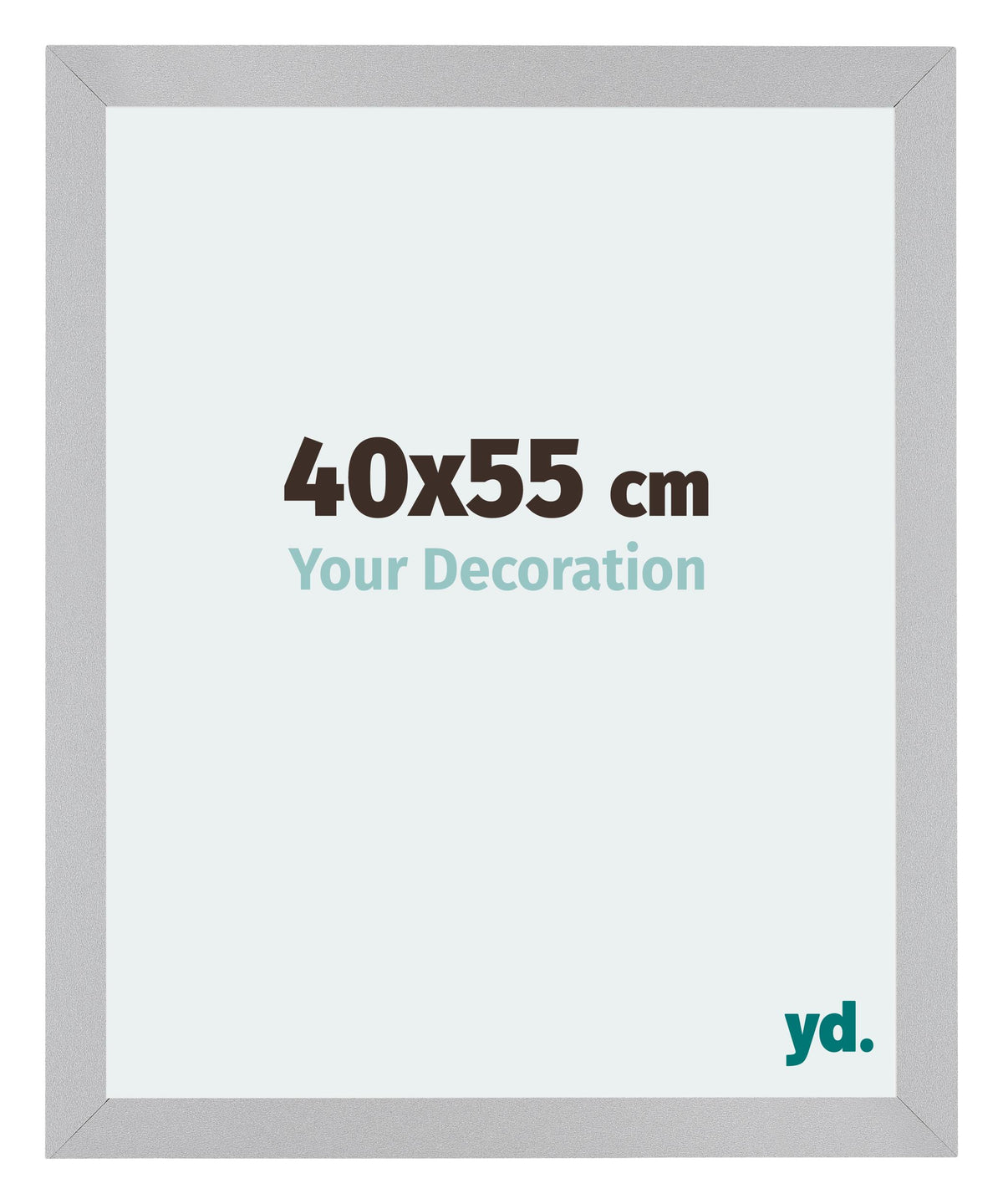 Mura MDF Photo Frame 40x55cm Silver Matte Front Size | Yourdecoration.com