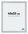Mura MDF Photo Frame 40x55cm Silver Matte Front Size | Yourdecoration.com