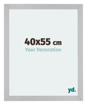 Mura MDF Photo Frame 40x55cm Silver Matte Front Size | Yourdecoration.com