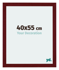 Mura MDF Photo Frame 40x55cm Winered Wiped Front Size | Yourdecoration.com