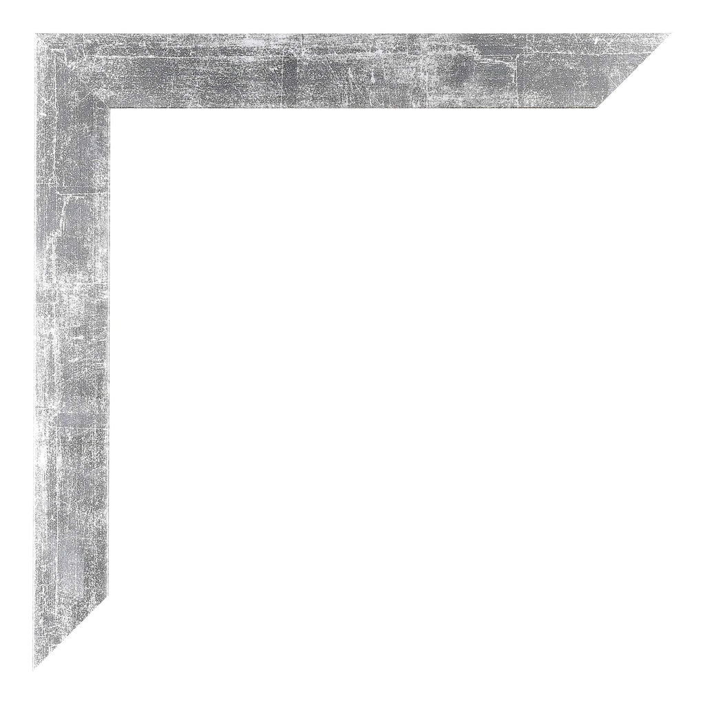 Mura MDF Photo Frame 40x60cm Silver Glossy Vintage Detail Corner | Yourdecoration.com