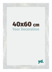 Mura MDF Photo Frame 40x60cm Silver Glossy Vintage Front Size | Yourdecoration.com
