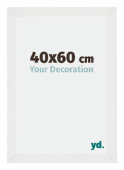 Mura MDF Photo Frame 40x60cm White High Gloss Front Size | Yourdecoration.com