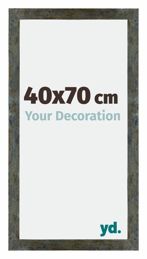 Mura MDF Photo Frame 40x70cm Blue Gold Melange Front Size | Yourdecoration.com