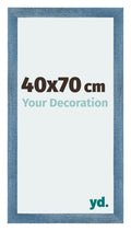 Mura MDF Photo Frame 40x70cm Bright Blue Swept Front Size | Yourdecoration.com