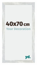 Mura MDF Photo Frame 40x70cm Silver Glossy Vintage Front Size | Yourdecoration.com