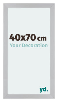 Mura MDF Photo Frame 40x70cm Silver Matte Front Size | Yourdecoration.com