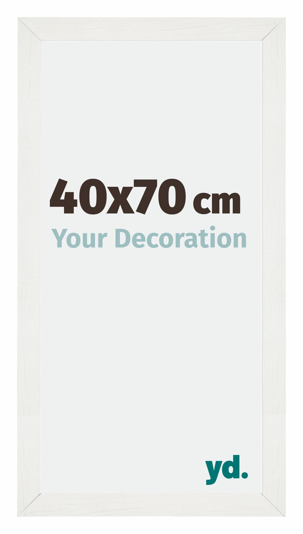 Mura MDF Photo Frame 40x70cm White Wiped Front Size | Yourdecoration.com