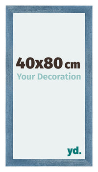 Mura MDF Photo Frame 40x80cm Bright Blue Swept Front Size | Yourdecoration.com