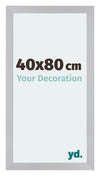 Mura MDF Photo Frame 40x80cm Silver Matte Front Size | Yourdecoration.com