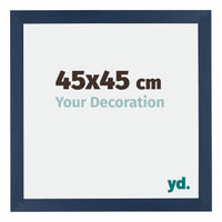Mura MDF Photo Frame 45x45cm Dark Blue Swept Front Size | Yourdecoration.com