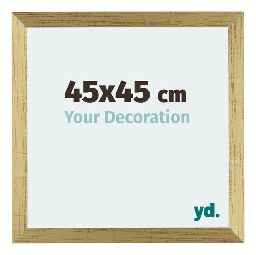 Mura MDF Photo Frame 45x45cm Gold Shiny Front Size | Yourdecoration.com