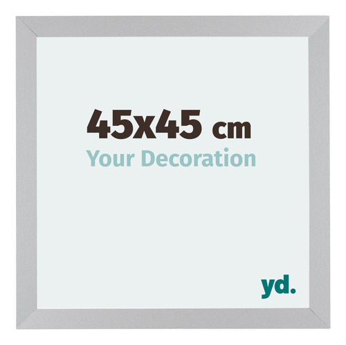 Mura MDF Photo Frame 45x45cm Silver Matte Front Size | Yourdecoration.com