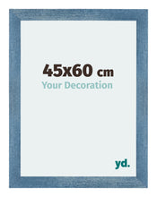 Mura MDF Photo Frame 45x60cm Bright Blue Swept Front Size | Yourdecoration.com