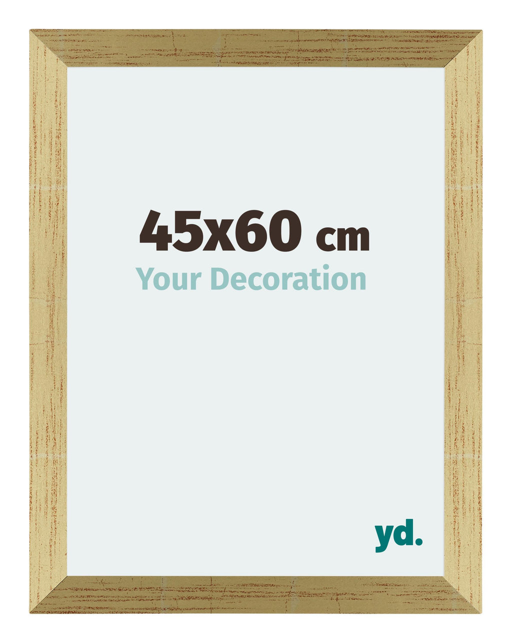 Mura MDF Photo Frame 45x60cm Gold Shiny Front Size | Yourdecoration.com
