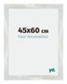 Mura MDF Photo Frame 45x60cm Silver Glossy Vintage Front Size | Yourdecoration.com
