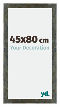 Mura MDF Photo Frame 45x80cm Blue Gold Melange Front Size | Yourdecoration.com