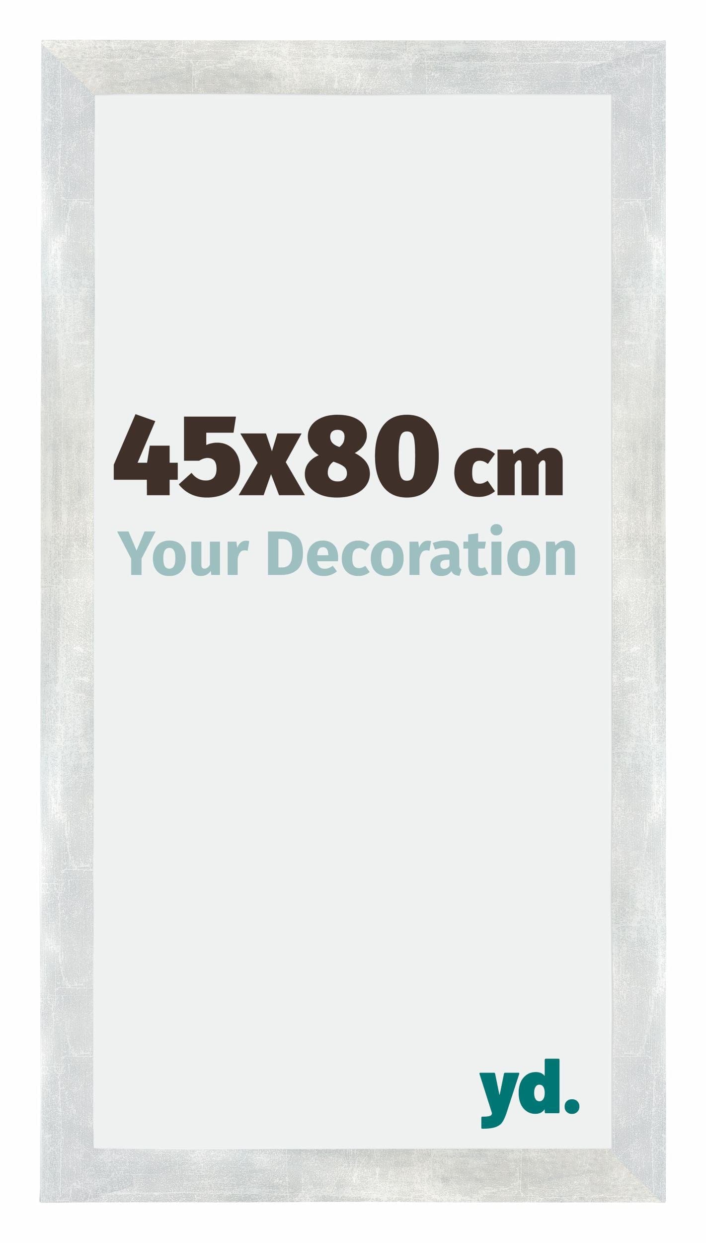 Mura MDF Photo Frame 45x80cm Silver Glossy Vintage Front Size | Yourdecoration.com