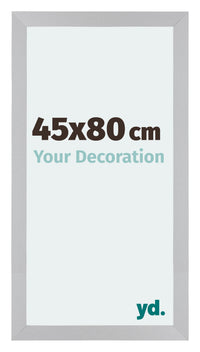 Mura MDF Photo Frame 45x80cm Silver Matte Front Size | Yourdecoration.com