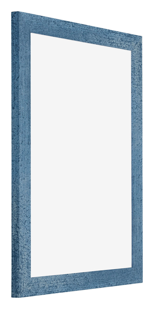Mura MDF Photo Frame 46x61cm Bleu Brillant Patiné Front Oblique | Yourdecoration.com