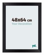 Mura MDF Photo Frame 48x64cm Black Matte Front Size | Yourdecoration.com