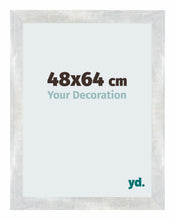 Mura MDF Photo Frame 48x64cm Silver Shiny Vintage Front Size | Yourdecoration.com