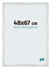 Mura MDF Photo Frame 48x67cm Silver Shiny Vintage Front Size | Yourdecoration.com