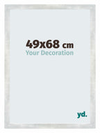 Mura MDF Photo Frame 49x68cm Silver Shiny Vintage Front Size | Yourdecoration.com