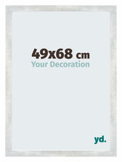 Mura MDF Photo Frame 49x68cm Silver Shiny Vintage Front Size | Yourdecoration.com