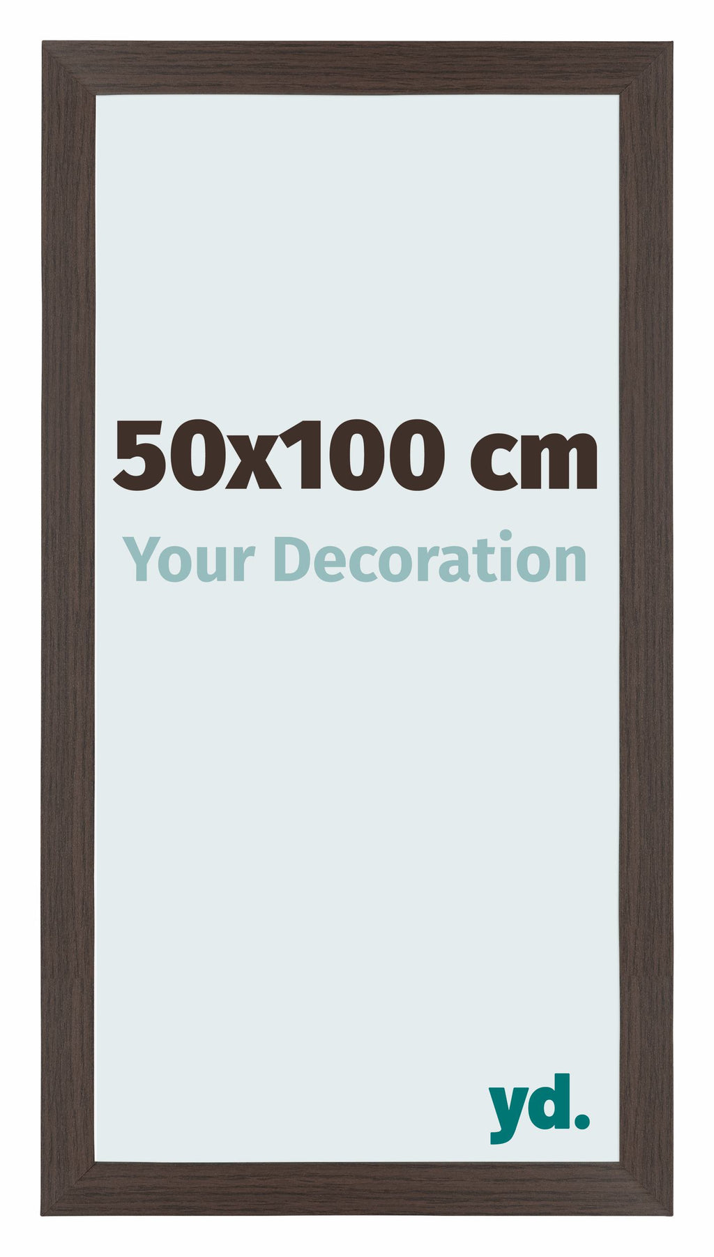 Mura MDF Photo Frame 50x100cm Oak Dark Front Size | Yourdecoration.com