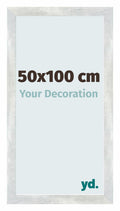 Mura MDF Photo Frame 50x100cm Silver Glossy Vintage Front Size | Yourdecoration.com