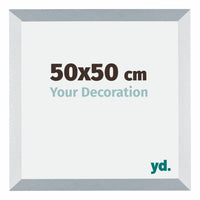 Mura MDF Photo Frame 50x50cm Aluminum Brushed Front Size | Yourdecoration.com