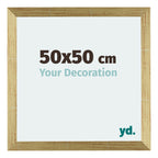 Mura MDF Photo Frame 50x50cm Gold Shiny Front Size | Yourdecoration.com