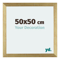 Mura MDF Photo Frame 50x50cm Gold Shiny Front Size | Yourdecoration.com