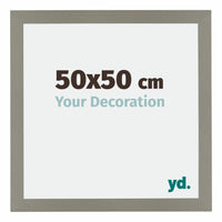 Mura MDF Photo Frame 50x50cm Gray Front Size | Yourdecoration.com