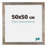Mura MDF Photo Frame 50x50cm Metal Vintage Front Size | Yourdecoration.com