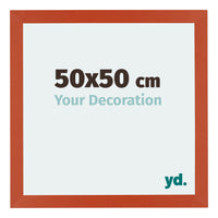Mura MDF Photo Frame 50x50cm Orange Front Size | Yourdecoration.com