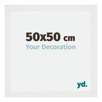 Mura MDF Photo Frame 50x50cm White High Gloss Front Size | Yourdecoration.com